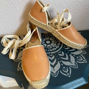 Boutique Leather Espadrilles from Barcelona Size 39